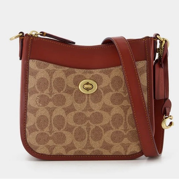 NWT COACH 'chaise 19' Shoulder Bag - Tan Rust - Picture 6 of 10